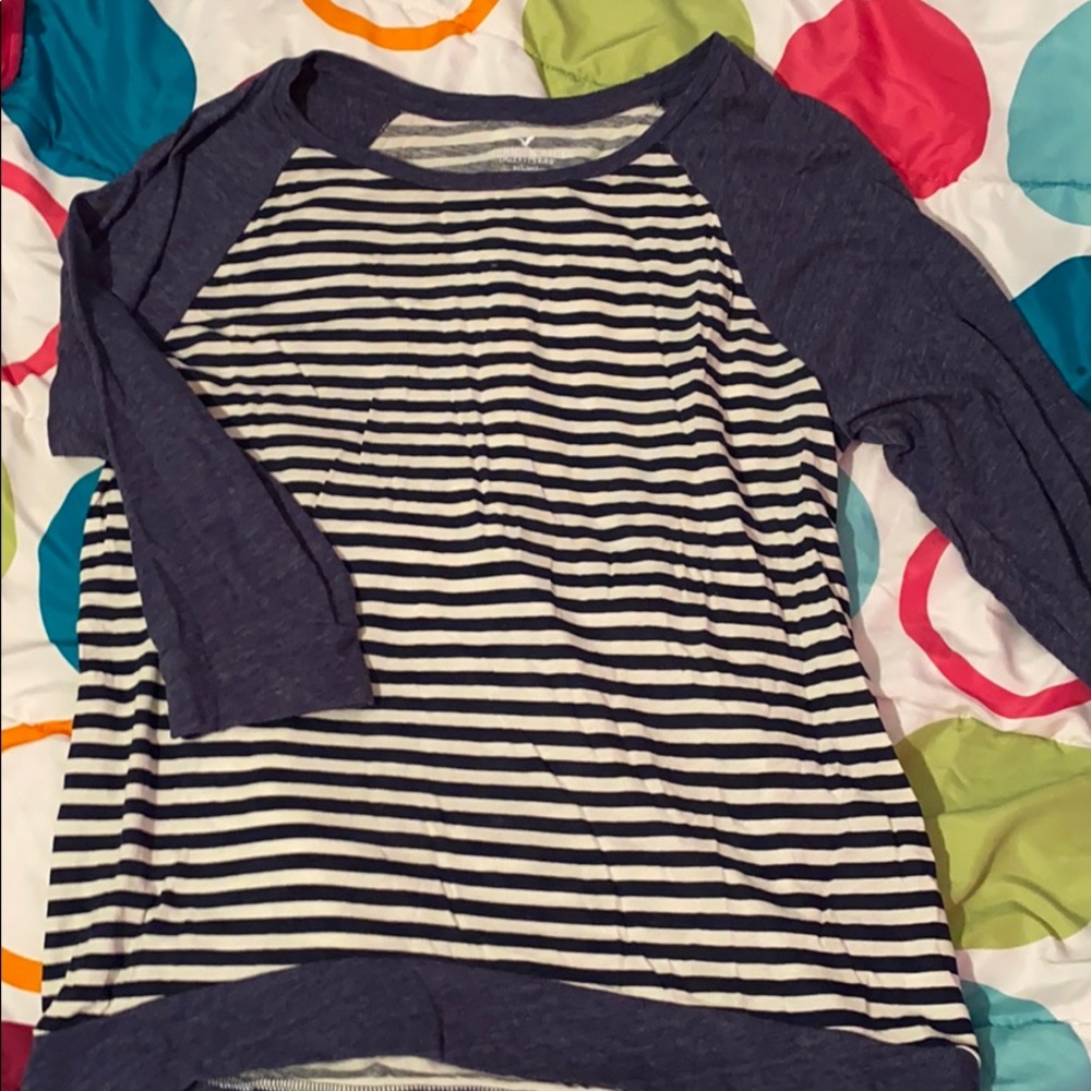 Never worn blue striped long sleeve